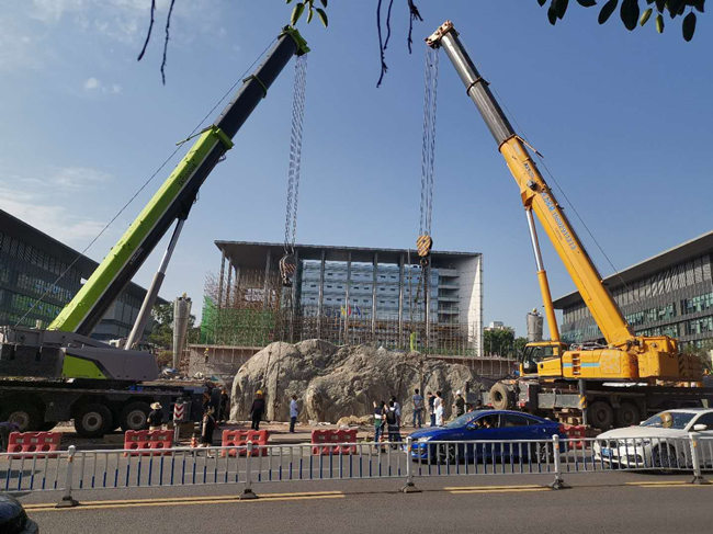 清江浦风景石吊装搬运